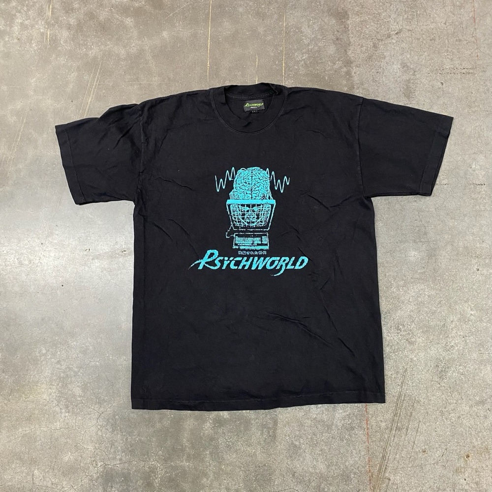 Psychworld Graphic T Shirt Black Tee Y2K Men’s Size L